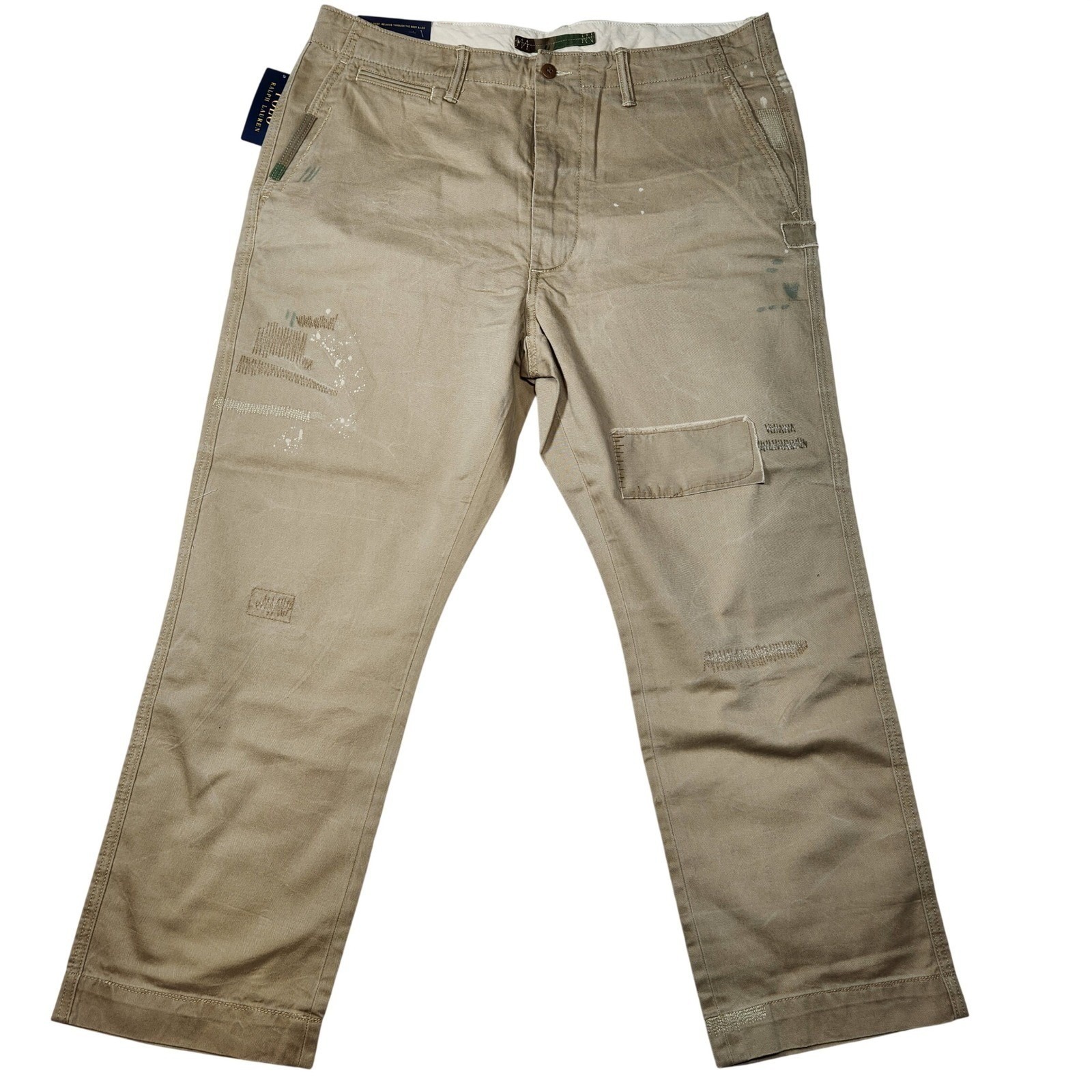 Polo Ralph Lauren Bedford Paint-Splatter Pants 36x30 (Actual Inseam 27") Nwt